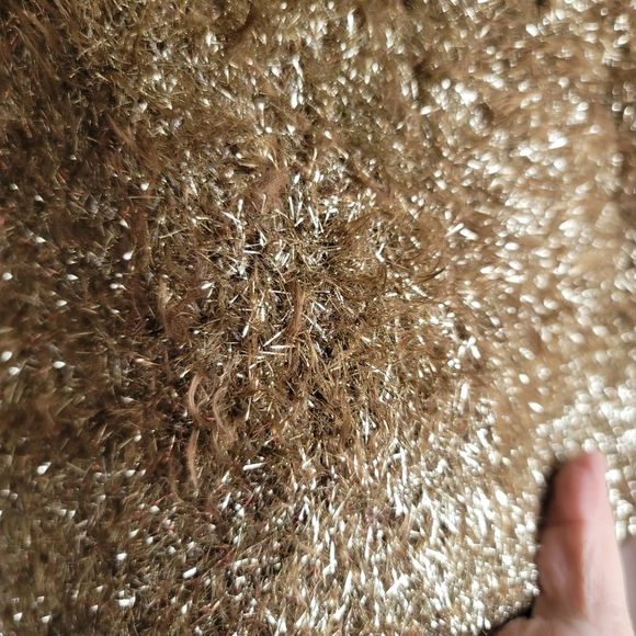 RACHEL Rachel Roy, Dehlia‎ Metallic Crewneck Pullover Sweater, Gold, Size Medium - Picture 6 of 8